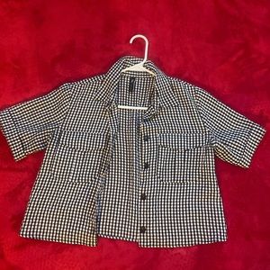 Zara Women short sleeved button down shirt size S
